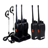 Kit 4 Radio Comunicado Portatil Profissional 16 Canais +fone