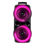 Parlante T-go Bluetooth Torre Portátil Luces C/ Woofer Doble