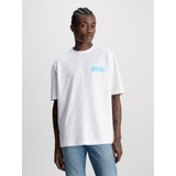 Polera Oversized Stacked Blanco Calvin Klein