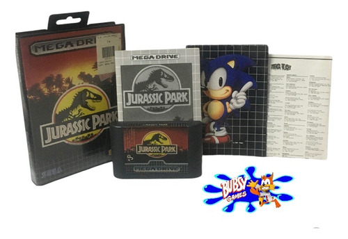 Jurassic Park Mega Drive Tectoy Na Caixa Serial Bate 