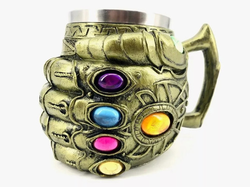 Caneca 3d Manopla Thanos Guerra Infinita Vingadores + Brinde