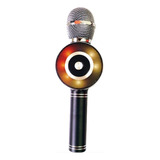 Microfone Karaokê Bluetooth Sd Usb 4 Efeito De Voz Ws-669 Cor Preto