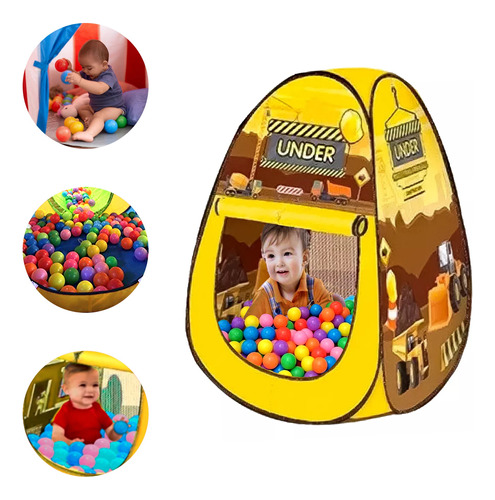 Piscina 100 Pelotas Carpa Infantil Ingeniero Juego Niños