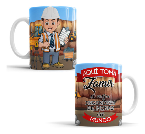 Taza El Mejor Ingeniero De Minas Personalizada 11oz Mod550