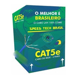 Cabo De Rede/cftv Cat.5e Utp 100% Cobre Cor Azul Speed Tech