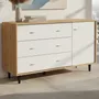 Cómoda Mallorca 3 Cajones Dormitorio Mueble Cajonera Blanca | MercadoLibre