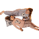 Pijama Invierno Nena Niña Jersey Koalas Lencatex Art. 23924