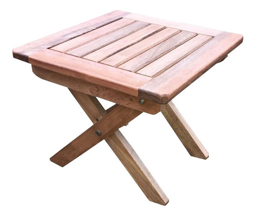 Mesa Baja Ibera Plegable Exterior Jardín Balcon Madera