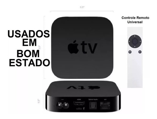 Apple Tv 3 Geração-full Hd/  Usados / Controle Universal 