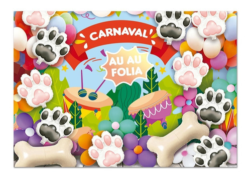 Fundo Fotográfico De Carnaval Pet Tecido 1,75x2,50 Pn-0752