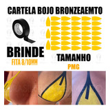 Cartela Bojo Amarelo Adesivos Biquínis Bronzeamento Natural