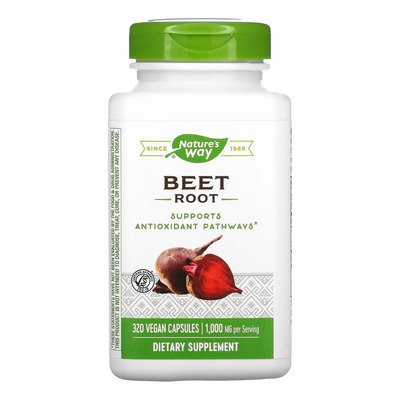 Suplemento en cápsulas veg Nature's Way Suplementos Remolacha de Raíz de Betabel, 500 mg x 300g | Envío gratis
