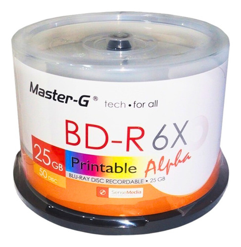 Blu Ray Master G 25gb Imprimible 50 Unidades