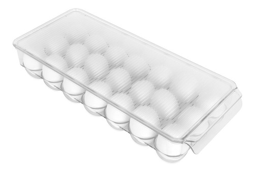 Redlemon Organizador De Huevos Para Refrigerador Con Tapa (21 Huevos), Fabricado En Plástico Ultra Resistente, Contenedor De Almacenamiento Y Rejilla Almacenadora, Separadores Individuales