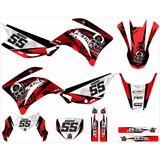 Adesivo Moto Cross Trilha Yh Xtz 250 Lander Vermelho Lm318