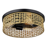 Lmpara Techo Rattan 16'' 3 Luces - Estilo Boho