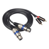 Cable De Audio Dual Xlr Hembra A Rca Macho 1.5 Metros Dual