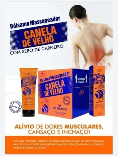 Balsamo Massageador Canela Dor Muscular Estimula Circilação Tipo De Embalagem Blister Fragrância Mentol