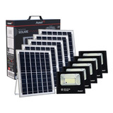 Refletor Led Solar Avant 40w Preto 6500k Luz Branca 5 Uni.