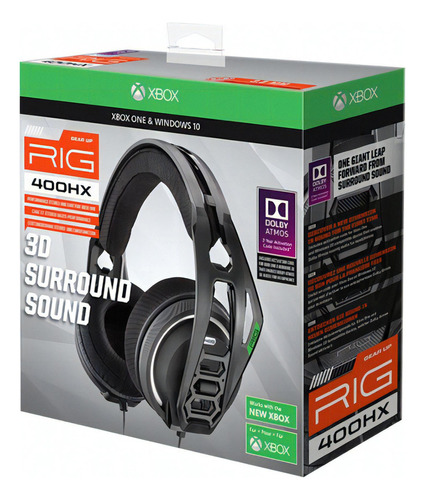 Auriculares Gamer Headset Nacon Rig 400hx Xbox · Xuruguay Color Negro