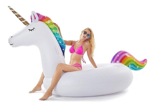 Flotador De Unicornio Extra Grande. Inflable Piscina. Nuevo