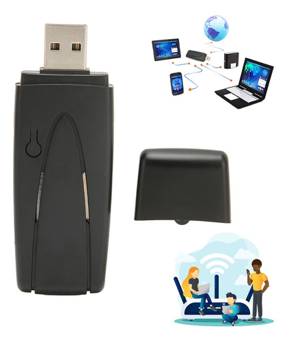 Adaptador Usb Wifi 300mbps Dual Band Wireless Pc Notebook