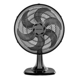 Ventilador De Mesa Turbo 80w 40cm 3 Velocidades E 6 Pás Oscilantes Preto E Prata Ventisol 127v