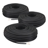 Pack 3 Rollos Cable Uso Rudo 2x12 Exterior Casa Jardin 300m