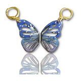 Preciosas Arracadas Mariposa Azul  Envío Gratis