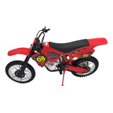 Moto Brinquedo Motocross Infantil Criança Miniatura Vermelha