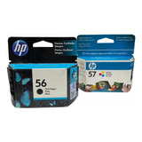 Pack  Hp Cartuchos Nuevos 56  C6656a Y 57 Color C6657a