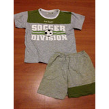 Pijama Futbol Ropa De Dormir De Primavera / Verano Para Nene