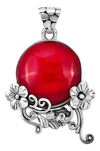 Shop Colgante De Coral Rojo Lc En Plata De Ley 925 Colgante