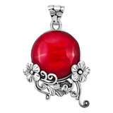 Shop Colgante De Coral Rojo Lc En Plata De Ley 925 Colgante