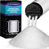 Glitter Blanco Leobro, 150g/5.29oz, Polvo Extra Fino Para Ma