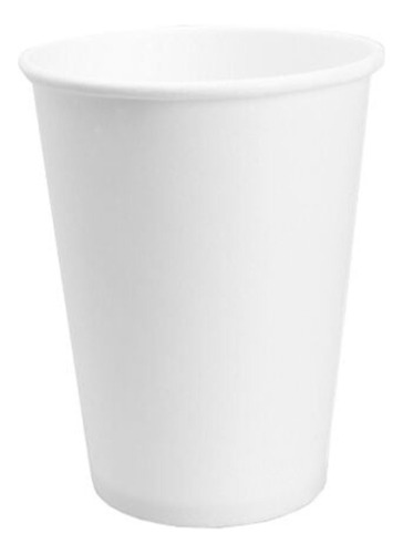 Vasos 7 Oz  Blancos En Cartón Biodegradables X 100 Unidades