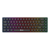 Teclado Gamer Evolut Fay Eg211 60% Backlight Luz Rainbow Rgb Cor De Teclado Preto Idioma Português Brasil