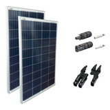 Kit Painel Placa Energia Solar 2x60wp E Mc4 Home Camping