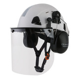 Casco Forestal Con Protector Facial Y Orejeras, Casco De Seg