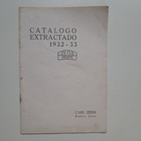 Catalogo Extractado 1932 33 Zeiss Ikon Carl Zeiss Fotografia