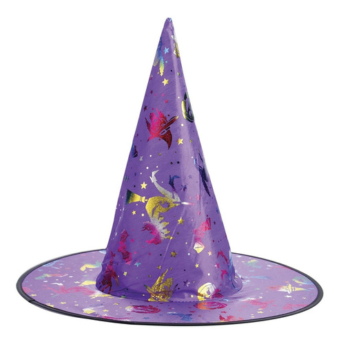 Party Store - Gorro Bruja Impresion Iridiscente  Halloween 