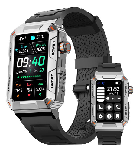 Reloj Inteligente Deportivo Militar Para Hombre Mt88 Ineyes