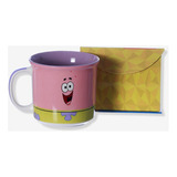 Caneca Cerâmica Patrick Bob Esponja Zona Criativa 350ml Cor Rosa