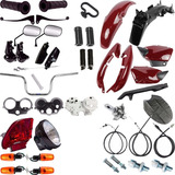 Kit Carenagem + Kit Farol Cg 125 Titan 00/01/04 Vermelho