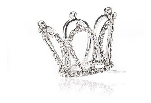 Corona Tiara Real Reina Diadema Piedras Cz Dama Honor Niña