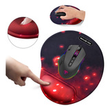 Terport Mouse Pad Ergonomico E45 Pintura Fuego, Con Soporte Reposamuñeca, Tapete Para Mouse Antideslizante Y Ligero, Mausepad Para Ratón Portatil Lavable Gamer Para Trabajo Uso Diario