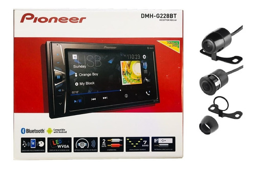 Auto Radio Pioneer Dmh-g228bt Bluetooth Usb + Camera De Ré