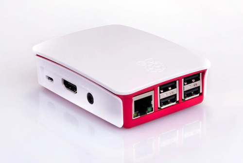 Gabinete Raspberry Pi 3 3b Blanco Y Rojo Original Ubot