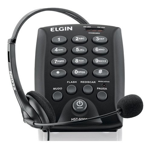 Cabezal Telefonico Con Vincha Y Teclado Elgin Hst-6000