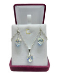 Conjunto Joyas Plata Corazón Cristal Swarovski N1